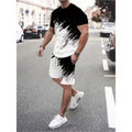 👕 2-teiliges Sommer-Set für Herren – mit dynamischem Print, atmungsaktiv & bequem für Alltag, Sport & Freizeit ☀️🩳