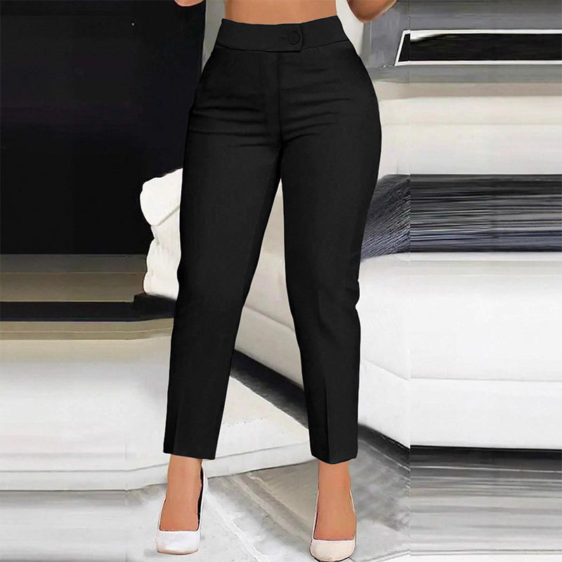 ⏰ 50 % RABATT – Nur für kurze Zeit 👖 Damen 7/8 Stoffhose ✨ Hohe Taille, Schmale Passform & Zeitloser Eleganter Stil