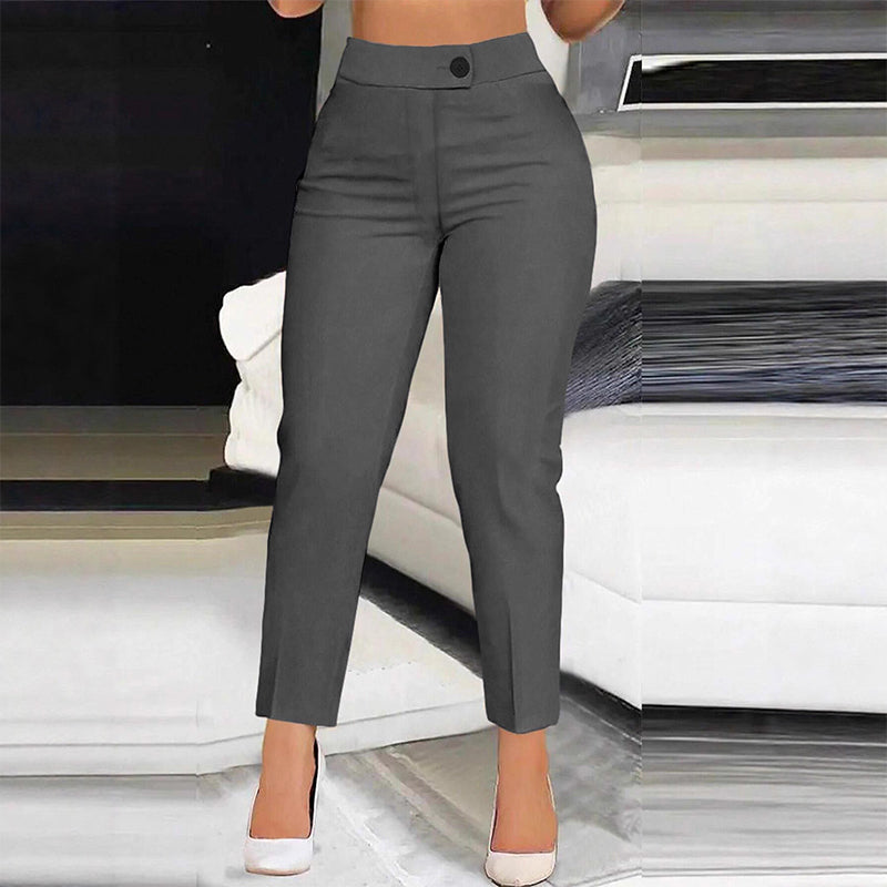 ⏰ 50 % RABATT – Nur für kurze Zeit 👖 Damen 7/8 Stoffhose ✨ Hohe Taille, Schmale Passform & Zeitloser Eleganter Stil