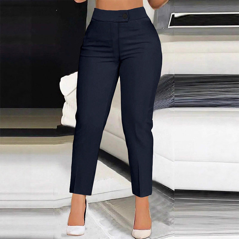 ⏰ 50 % RABATT – Nur für kurze Zeit 👖 Damen 7/8 Stoffhose ✨ Hohe Taille, Schmale Passform & Zeitloser Eleganter Stil