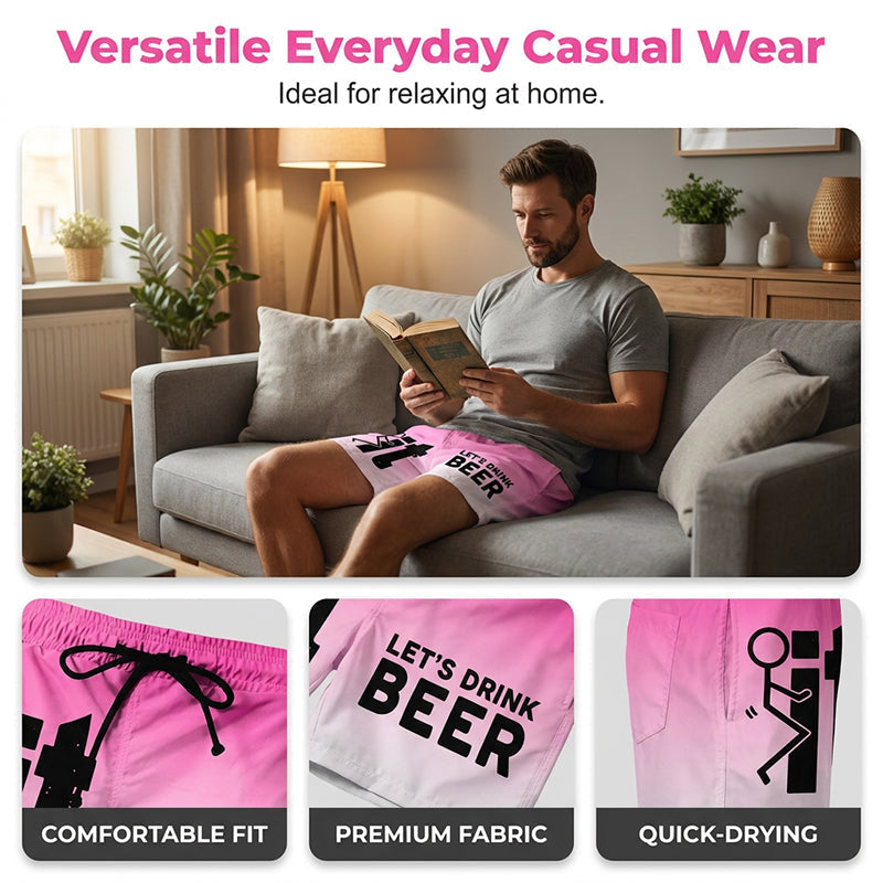 🩳 Herren-Casual-Shorts mit 3D-Grafik-Print – leicht, atmungsaktiv & vielseitig für Sommer, Freizeit & Sport ☀️