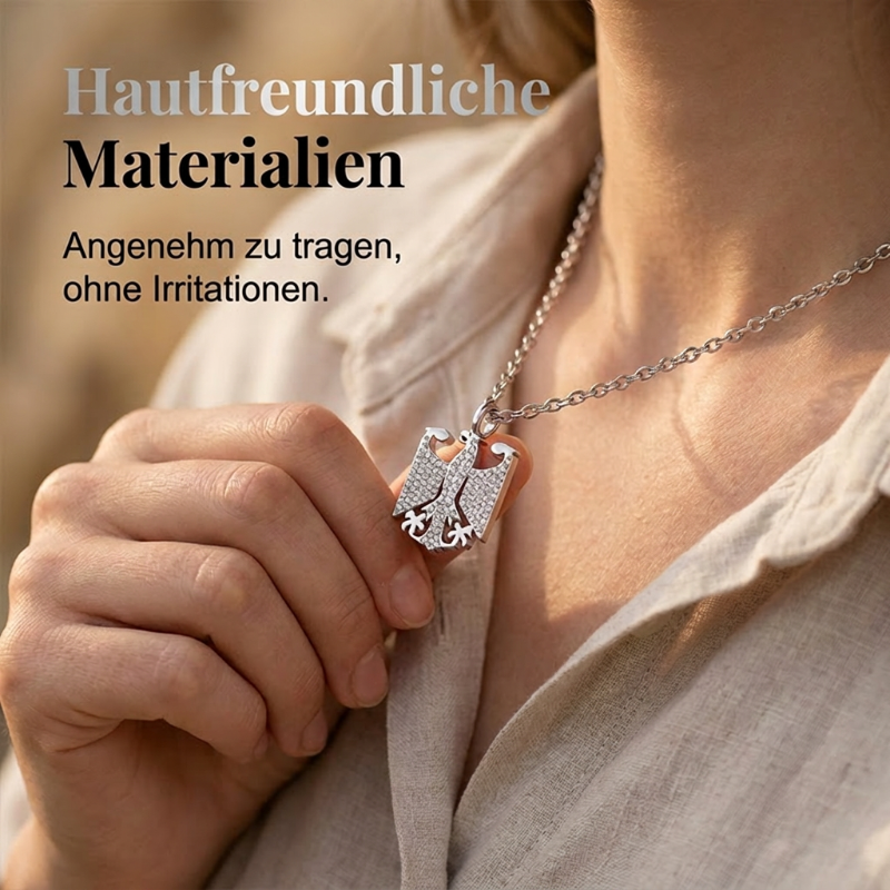 🦅🇩🇪 Halskette mit Bundesadler-Emblem – 50% RABATT! Trage deine Verbundenheit mit Stolz – edles Design, hochwertig verarbeitet. 🔥✨