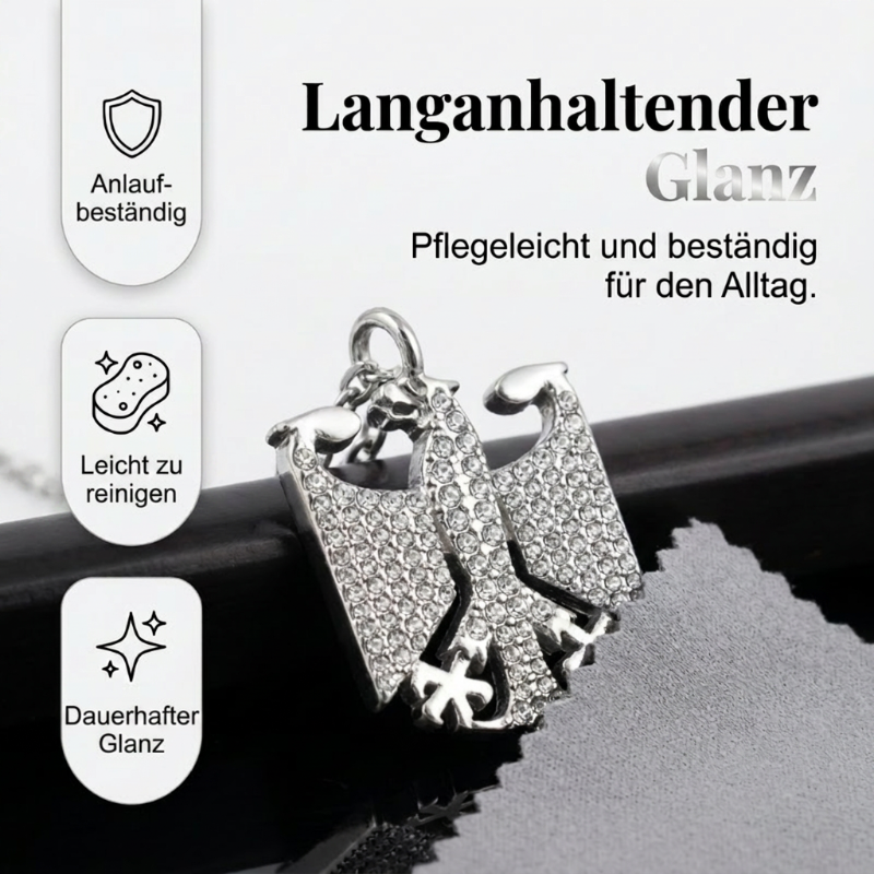 🦅🇩🇪 Halskette mit Bundesadler-Emblem – 50% RABATT! Trage deine Verbundenheit mit Stolz – edles Design, hochwertig verarbeitet. 🔥✨