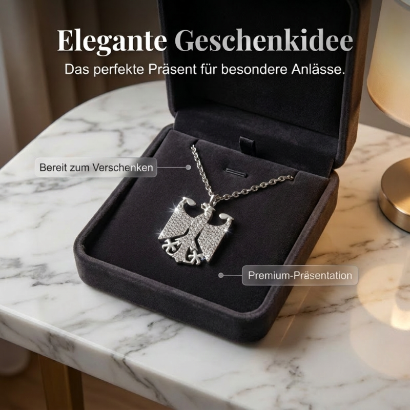 🦅🇩🇪 Halskette mit Bundesadler-Emblem – 50% RABATT! Trage deine Verbundenheit mit Stolz – edles Design, hochwertig verarbeitet. 🔥✨