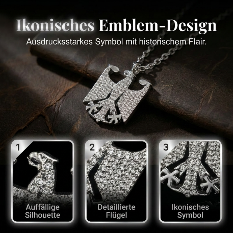🦅🇩🇪 Halskette mit Bundesadler-Emblem – 50% RABATT! Trage deine Verbundenheit mit Stolz – edles Design, hochwertig verarbeitet. 🔥✨
