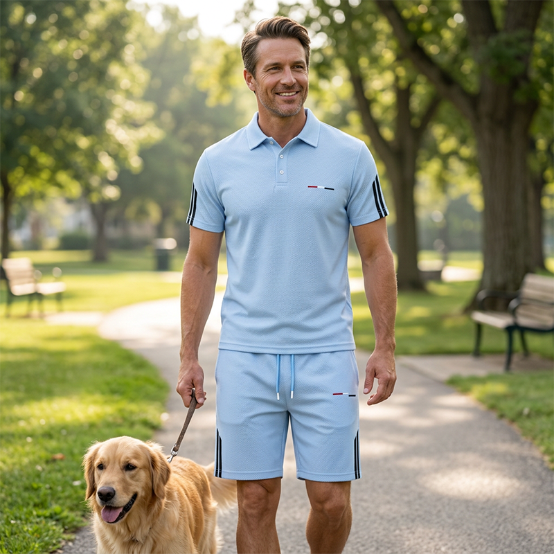 👕 Conjunto de 2 piezas para hombre: camiseta de manga corta y pantalones cortos ☀️🩳