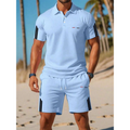 👕 Conjunto de 2 piezas para hombre: camiseta de manga corta y pantalones cortos ☀️🩳