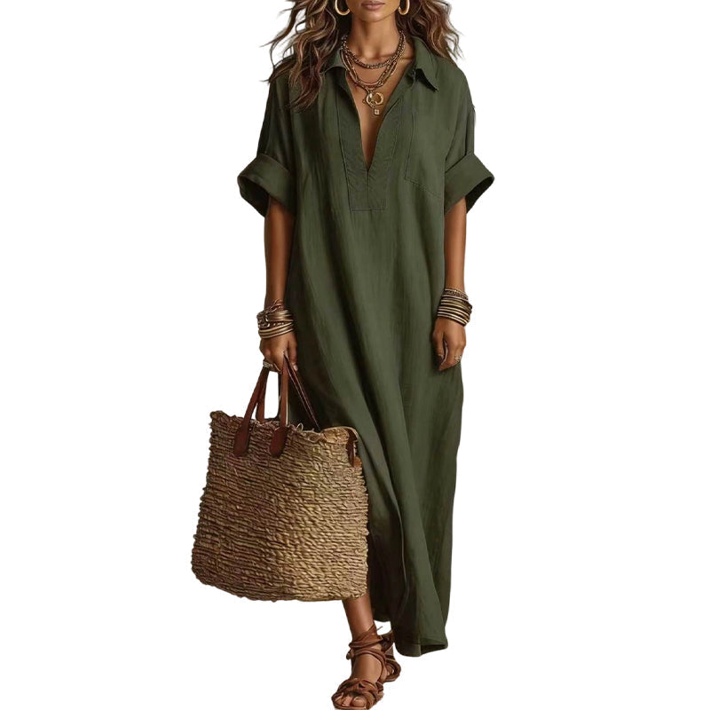 👗 50% RABATT!✨ Zeitloses Kleid in gedeckten Farben – klare Linienführung, weich fallender Stoff, passt zu jedem Anlass – von morgens bis abends