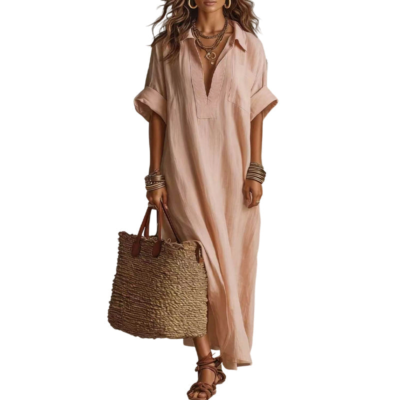 👗 50% RABATT!✨ Zeitloses Kleid in gedeckten Farben – klare Linienführung, weich fallender Stoff, passt zu jedem Anlass – von morgens bis abends