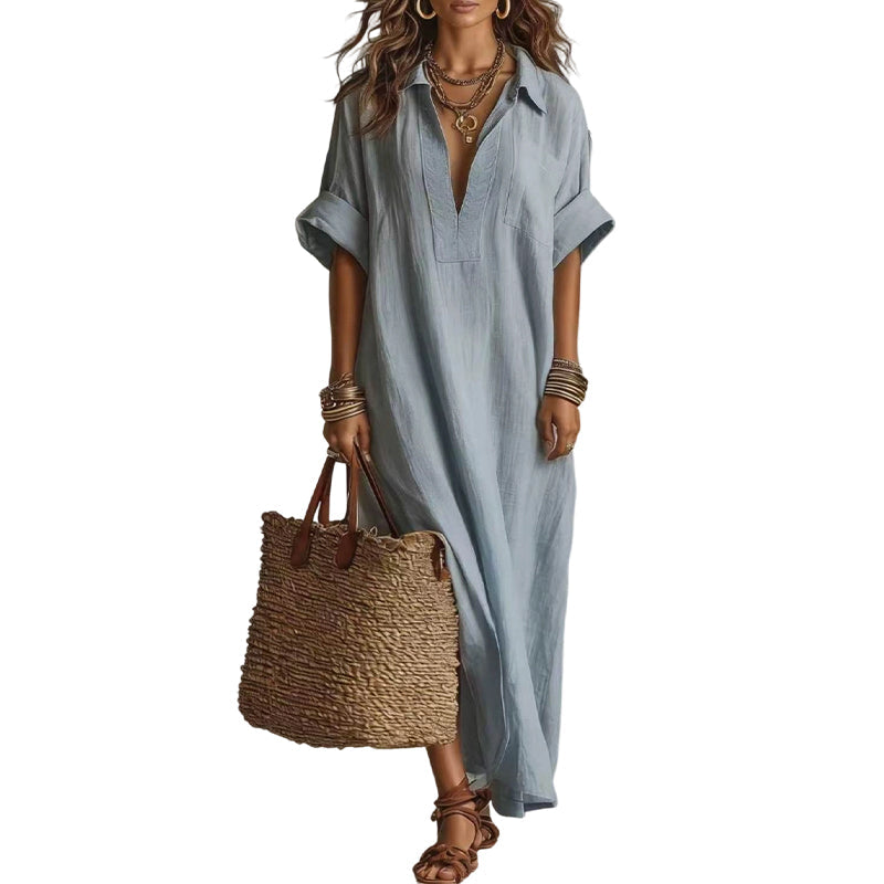 👗 50% RABATT!✨ Zeitloses Kleid in gedeckten Farben – klare Linienführung, weich fallender Stoff, passt zu jedem Anlass – von morgens bis abends