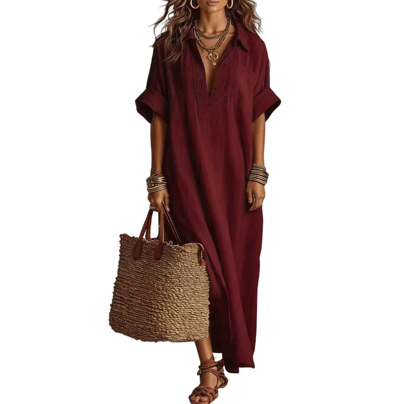 👗 50% RABATT!✨ Zeitloses Kleid in gedeckten Farben – klare Linienführung, weich fallender Stoff, passt zu jedem Anlass – von morgens bis abends