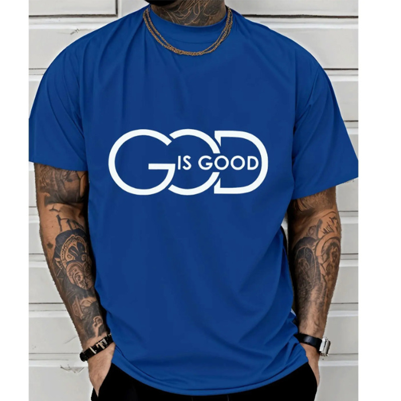 ✝️ Herren T-Shirt „God is Good“ 🌿 Christliches Motiv, Bequeme Passform & Zeitloser Freizeitstil