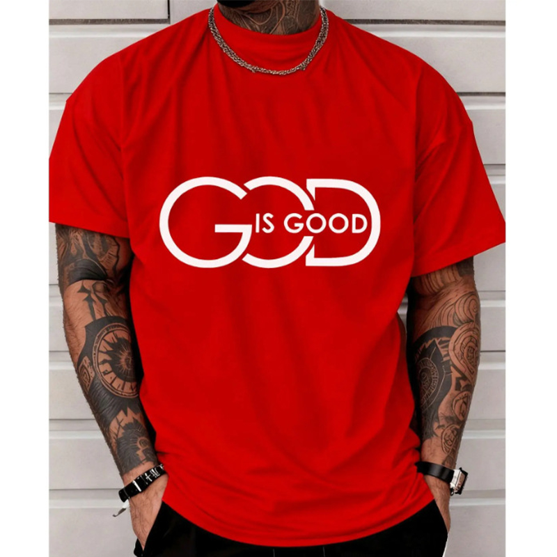 ✝️ Herren T-Shirt „God is Good“ 🌿 Christliches Motiv, Bequeme Passform & Zeitloser Freizeitstil
