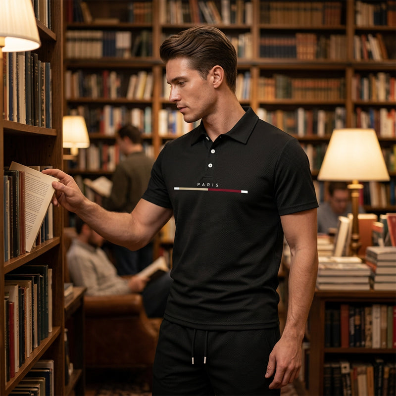 👕 2-teiliges Sommer-Set für Herren – Polo-Shirt & Shorts, atmungsaktiv, bequem & vielseitig für Sport, Alltag & Freizeit ☀️🏌️