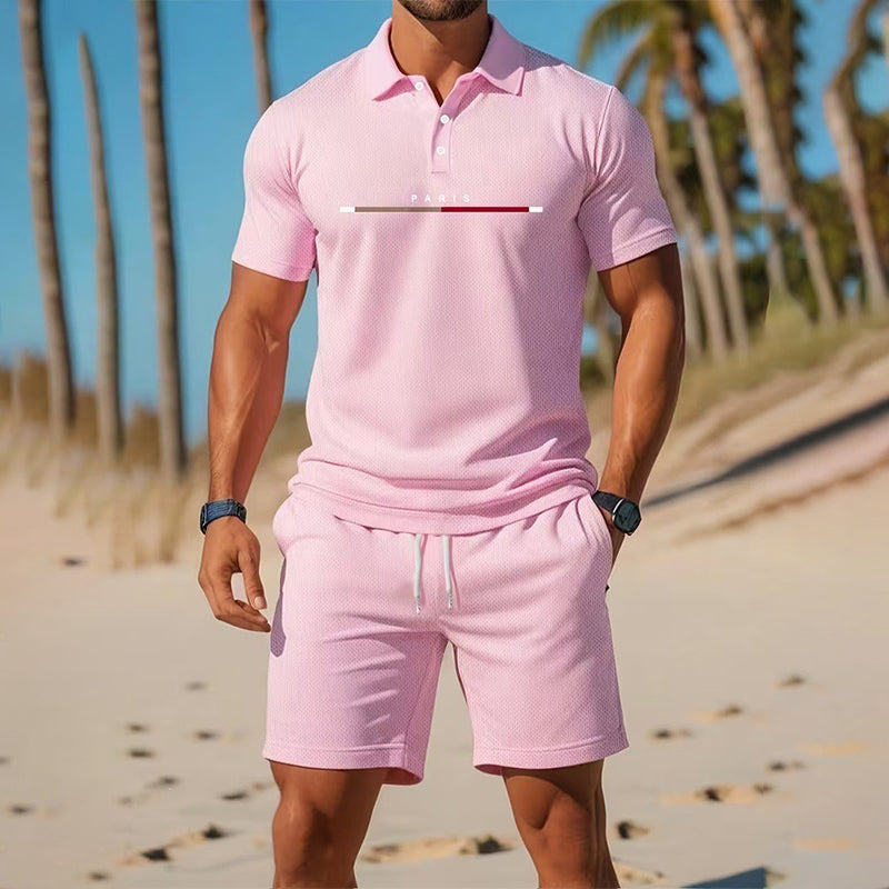 👕 2-teiliges Sommer-Set für Herren – Polo-Shirt & Shorts, atmungsaktiv, bequem & vielseitig für Sport, Alltag & Freizeit ☀️🏌️