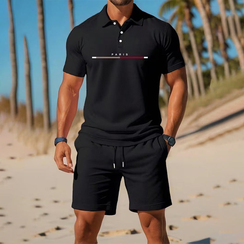 👕 2-teiliges Sommer-Set für Herren – Polo-Shirt & Shorts, atmungsaktiv, bequem & vielseitig für Sport, Alltag & Freizeit ☀️🏌️
