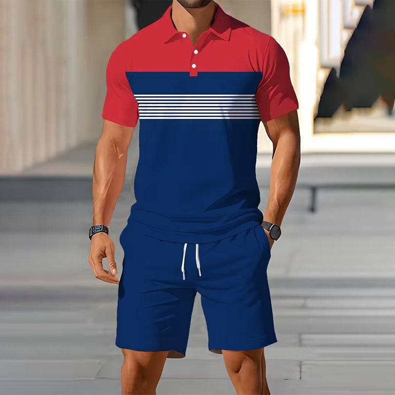 👕 2-teiliges Sommer-Set für Herren – Polo-Shirt & Shorts, atmungsaktiv, bequem & vielseitig für Sport, Alltag & Freizeit ☀️🏌️