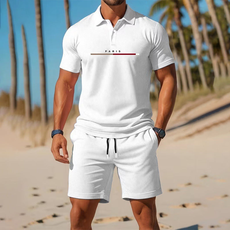 👕 2-teiliges Sommer-Set für Herren – Polo-Shirt & Shorts, atmungsaktiv, bequem & vielseitig für Sport, Alltag & Freizeit ☀️🏌️