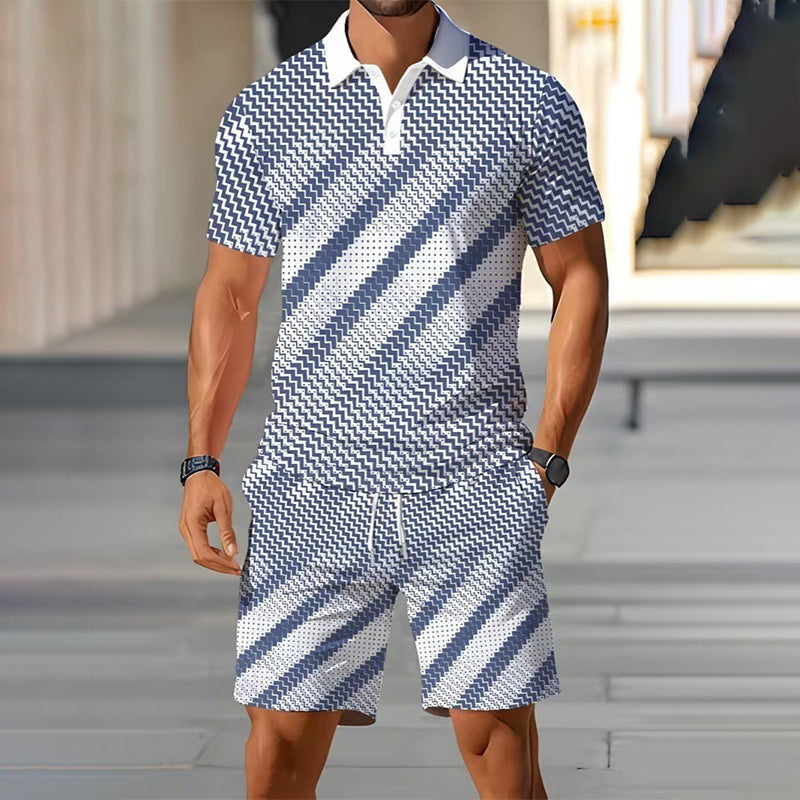 👕 2-teiliges Sommer-Set für Herren – Polo-Shirt & Shorts, atmungsaktiv, bequem & vielseitig für Sport, Alltag & Freizeit ☀️🏌️