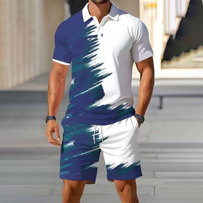 👕 2-teiliges Sommer-Set für Herren – Polo-Shirt & Shorts, atmungsaktiv, bequem & vielseitig für Sport, Alltag & Freizeit ☀️🏌️