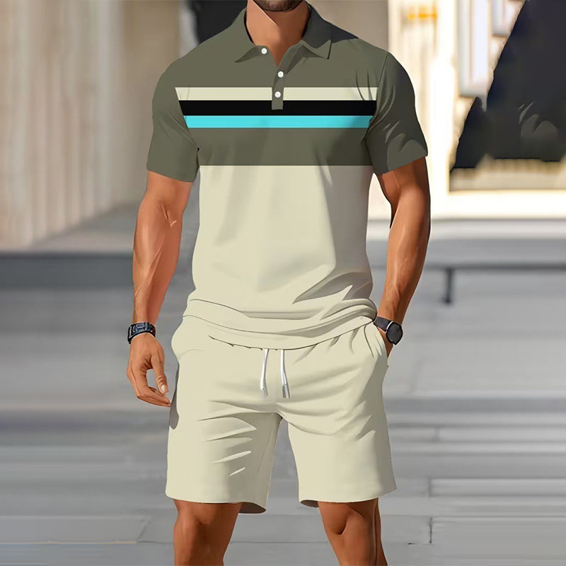 👕 2-teiliges Sommer-Set für Herren – Polo-Shirt & Shorts, atmungsaktiv, bequem & vielseitig für Sport, Alltag & Freizeit ☀️🏌️