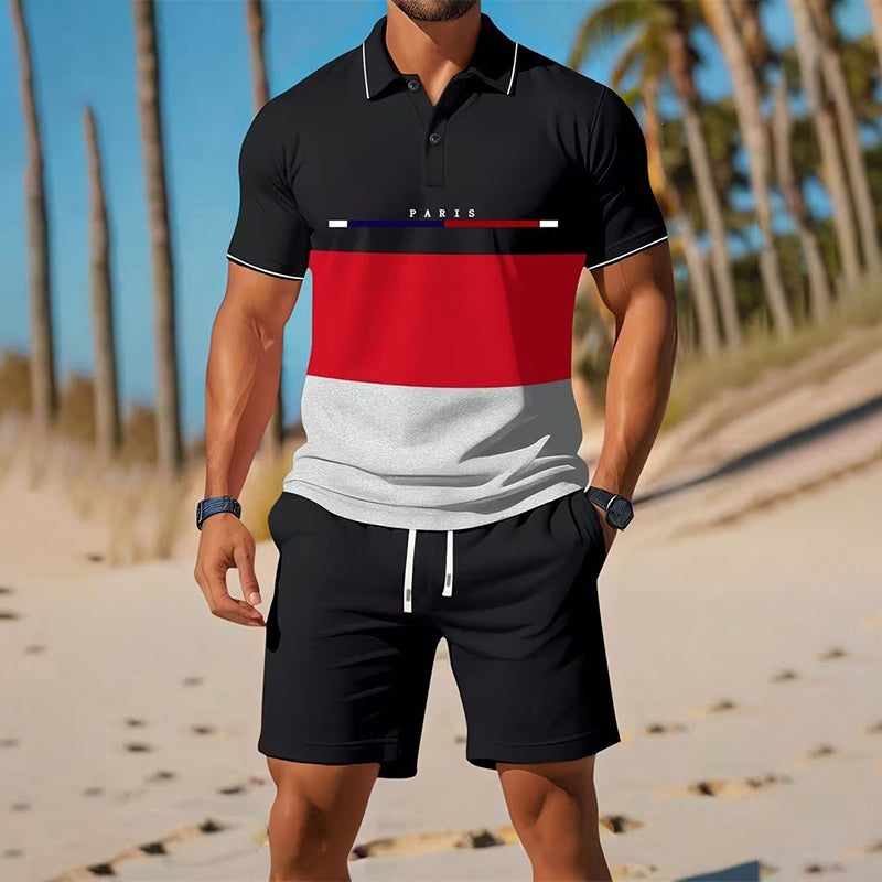 👕 2-teiliges Sommer-Set für Herren – Polo-Shirt & Shorts, atmungsaktiv, bequem & vielseitig für Sport, Alltag & Freizeit ☀️🏌️
