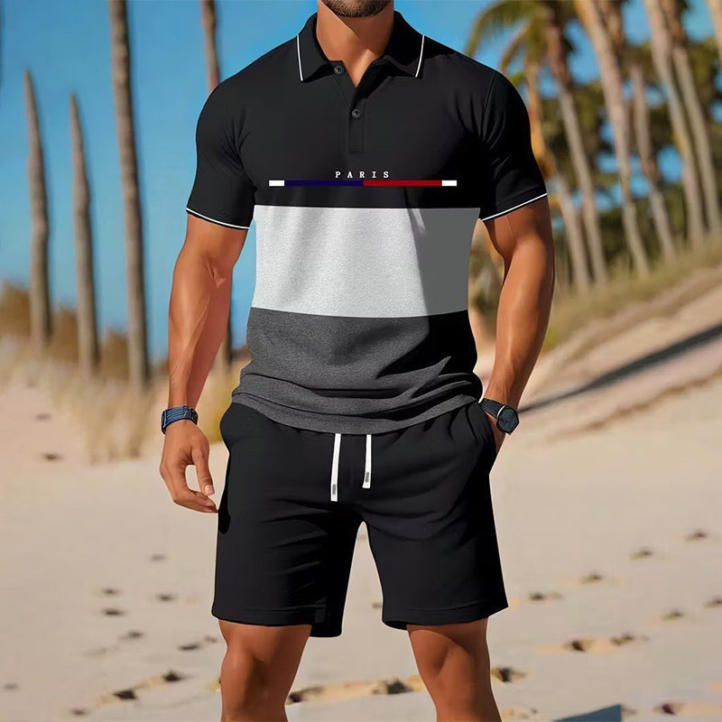 👕 2-teiliges Sommer-Set für Herren – Polo-Shirt & Shorts, atmungsaktiv, bequem & vielseitig für Sport, Alltag & Freizeit ☀️🏌️