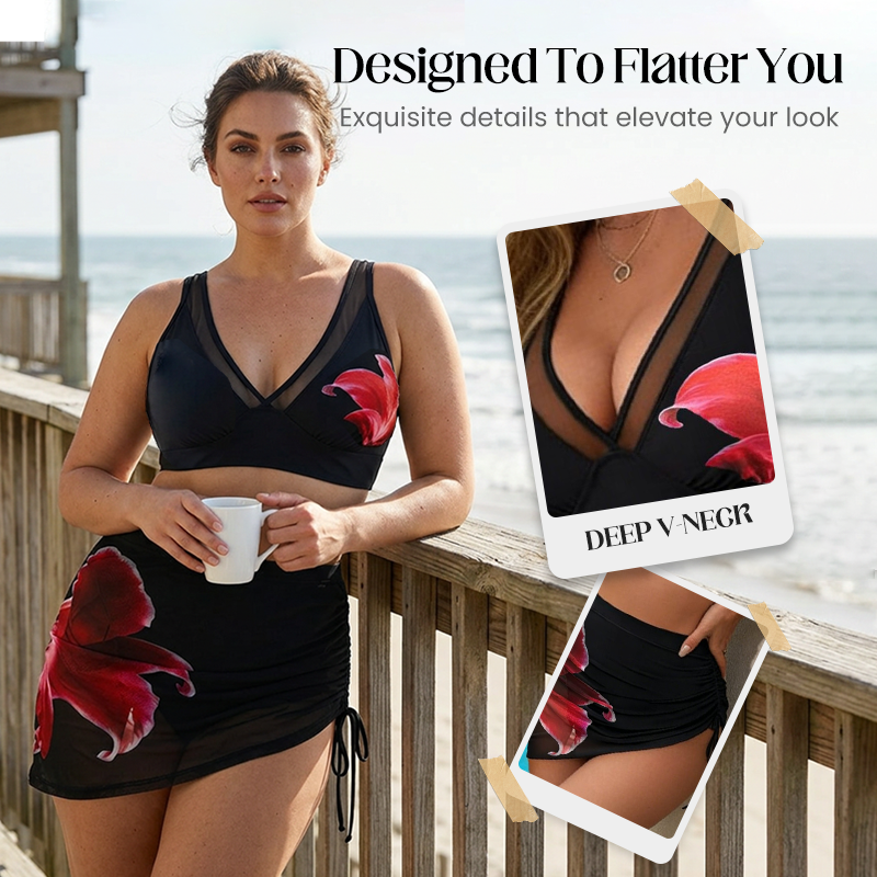 👙 50% RABATT JETZT! 🩱 Gerafftes Mesh-Bikini-Set mit Kordelzug – Weich, atmungsaktiv & verstellbar – Perfekt für Strand, Pool oder Sommerurlaub – schmeichelnd und komfortabel 🌊✨