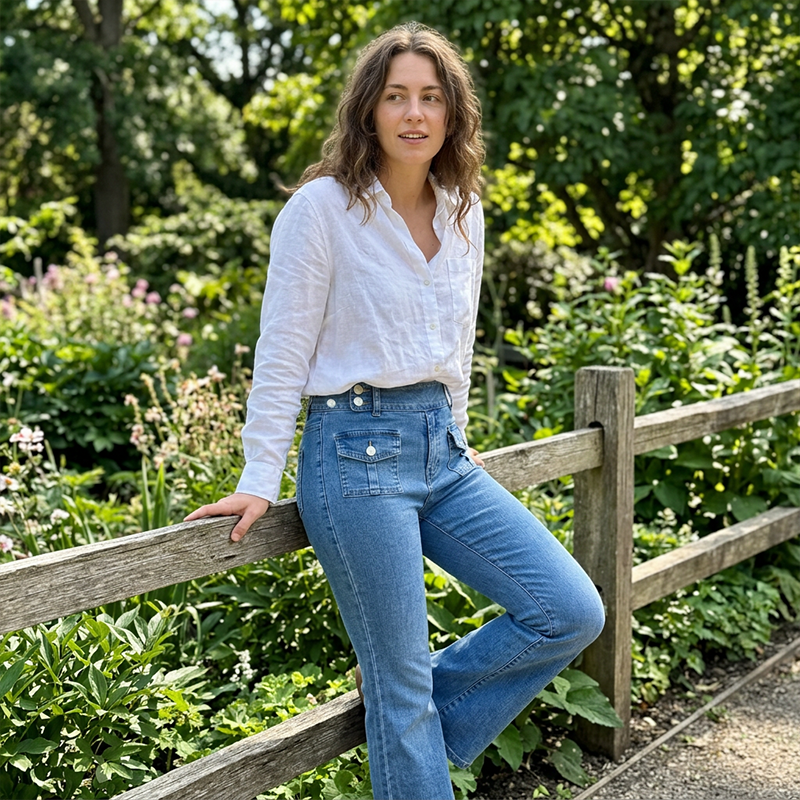 ⏰ 50 % RABATT – Nur für kurze Zeit ✨👖 Damen-High-Waist-Schlagjeans – figurschmeichelnd, bequem & vielseitig für Alltag, Büro & Freizeit