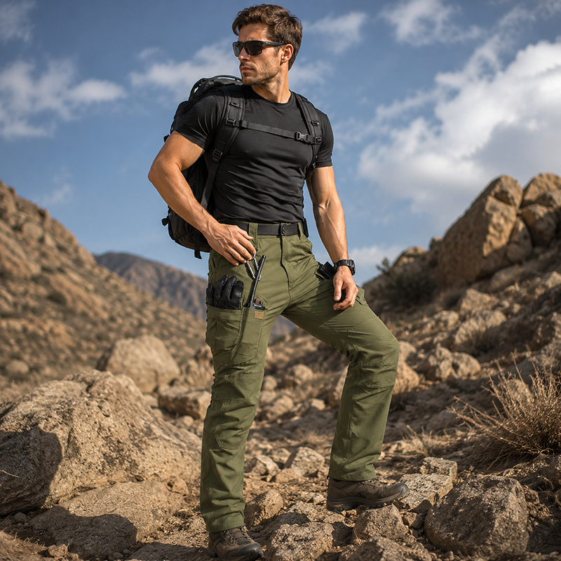 👖 Taktische Cargohose für Herren – elastisch, atmungsaktiv & mit vielen Taschen, robust & strapazierfähig, ideal für Outdoor, Training & den täglichen Einsatz 🏕️