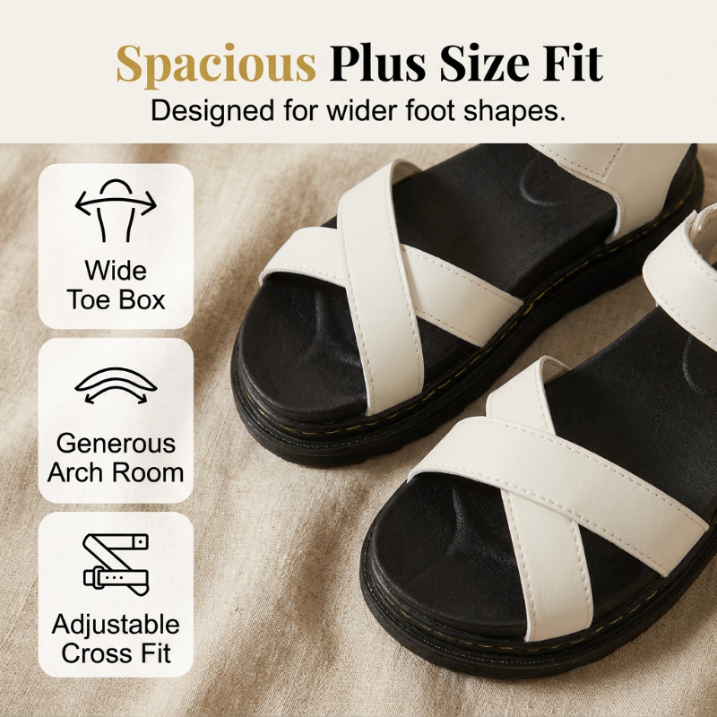 👡 Damen-Plateausandalen mit verstellbarer Schnalle – bequem, stabil & vielseitig für Alltag, Strand & Reisen ☀️