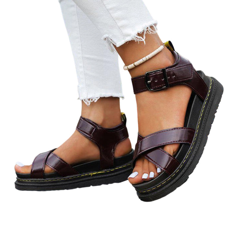 👡 Damen-Plateausandalen mit verstellbarer Schnalle – bequem, stabil & vielseitig für Alltag, Strand & Reisen ☀️