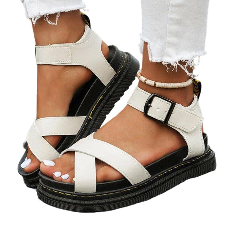 👡 Damen-Plateausandalen mit verstellbarer Schnalle – bequem, stabil & vielseitig für Alltag, Strand & Reisen ☀️