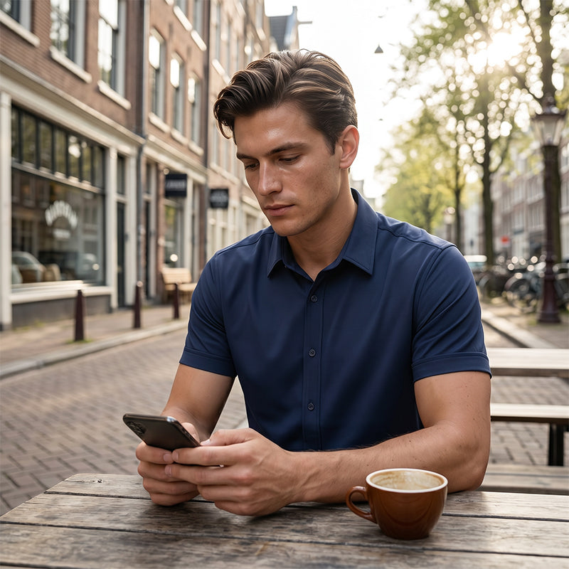 👔 Herren-Freizeithemd mit Kurzarm & Knopfleiste – bequem, atmungsaktiv & vielseitig für Alltag, Büro & Freizeit ☀️