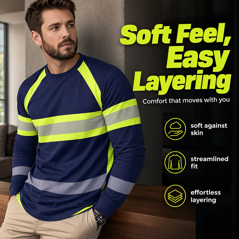 Rundhals Colorblock Langarm T-Shirt