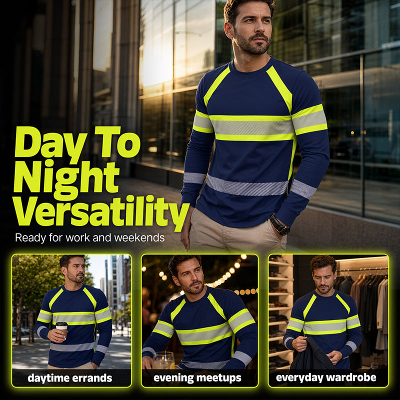 Rundhals Colorblock Langarm T-Shirt