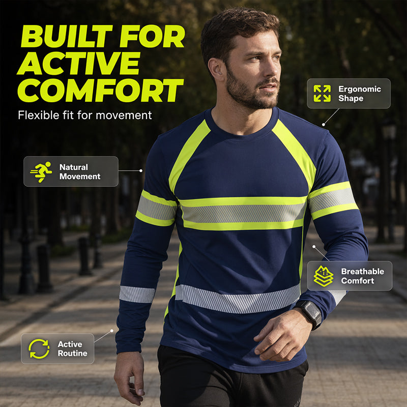 Rundhals Colorblock Langarm T-Shirt