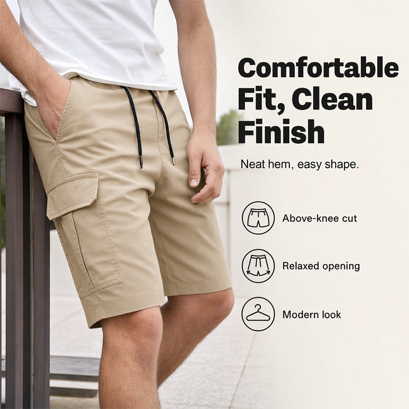 🩳 Herren-Freizeit-Cargoshorts – lässige Passform, mit vielen Taschen & 5/4-Länge, bequem & vielseitig für Sommer, Alltag & Outdoor ☀️