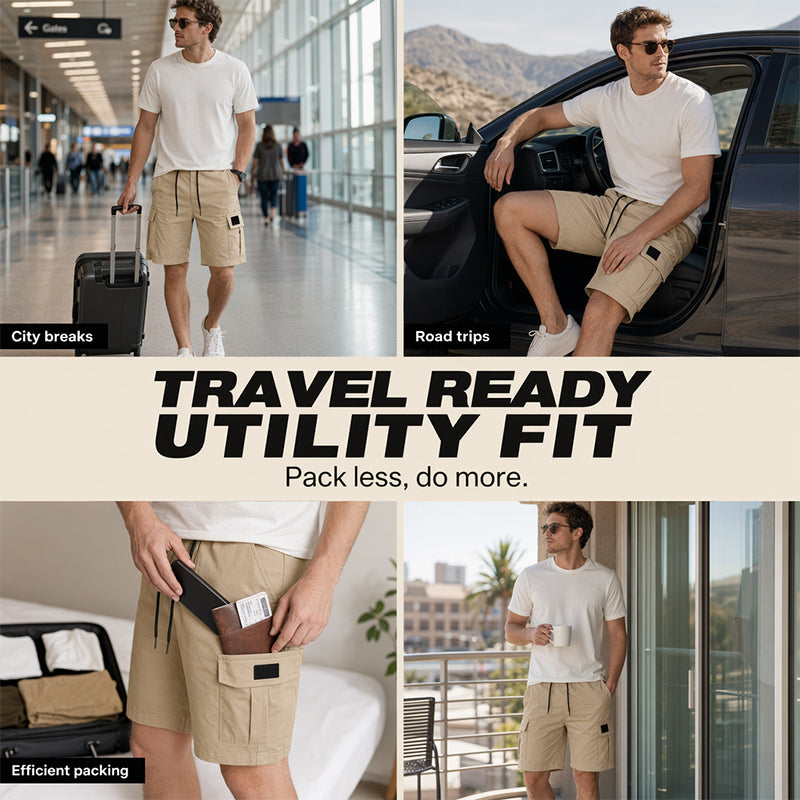 🩳 Herren-Freizeit-Cargoshorts – lässige Passform, mit vielen Taschen & 5/4-Länge, bequem & vielseitig für Sommer, Alltag & Outdoor ☀️