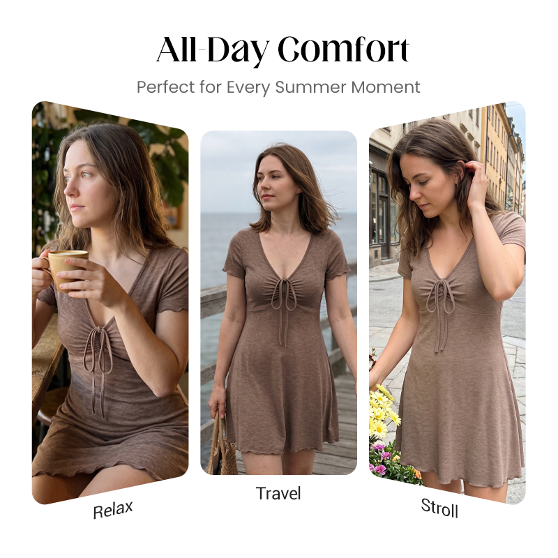 👗🔥 50% RABATT! Damen V-Ausschnitt Bodycon Minikleid – Figurbetont, elegant & perfekt für Parties, Dates & Abendevents ✨