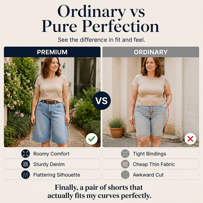 👖 Damen Denim-Bermudashorts ✨ Lockerer Schnitt, Bequem & Ideal für Alltag und Sommer