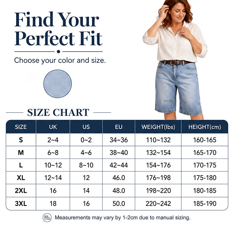 👖 Damen Denim-Bermudashorts ✨ Lockerer Schnitt, Bequem & Ideal für Alltag und Sommer
