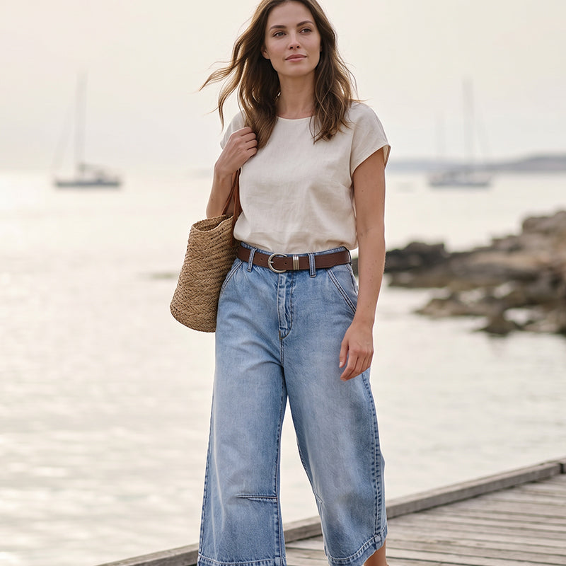 👖 Damen Denim-Bermudashorts ✨ Lockerer Schnitt, Bequem & Ideal für Alltag und Sommer