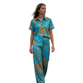 👚 2-teiliges Freizeit-Set für Damen – bedrucktes Hemd mit Kragen & gerade geschnittene Hose mit Taschen, luftig & vielseitig kombinierbar 🌴