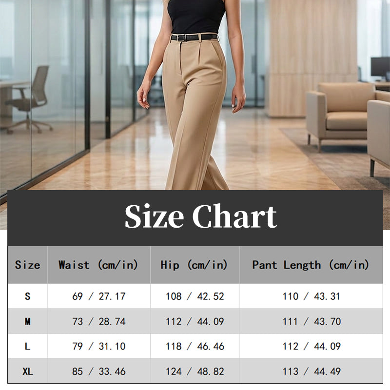 Draped Wide-Leg Trousers