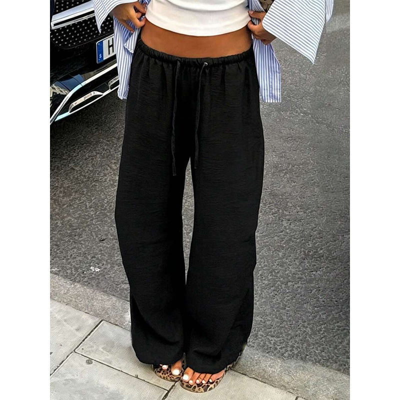 ⏰ 50 % RABATT – Nur für kurze Zeit ✨👖 Leichte Leinen-Hose – weite Passform, entspannter Schnitt, mit Bindegürtel & in dezenten Unifarben 🌿