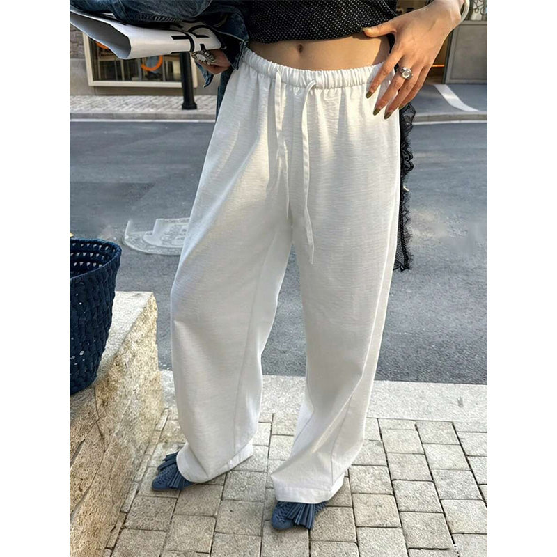 ⏰ 50 % RABATT – Nur für kurze Zeit ✨👖 Leichte Leinen-Hose – weite Passform, entspannter Schnitt, mit Bindegürtel & in dezenten Unifarben 🌿