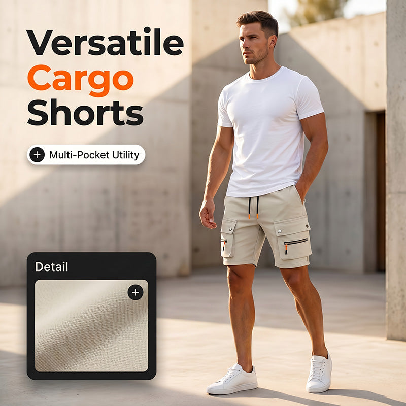 👖 Lässige Cargo-Shorts – weiter Schnitt, vielseitig kombinierbar & mit praktischen Taschen, ideal für Alltag & Freizeit 🏕️