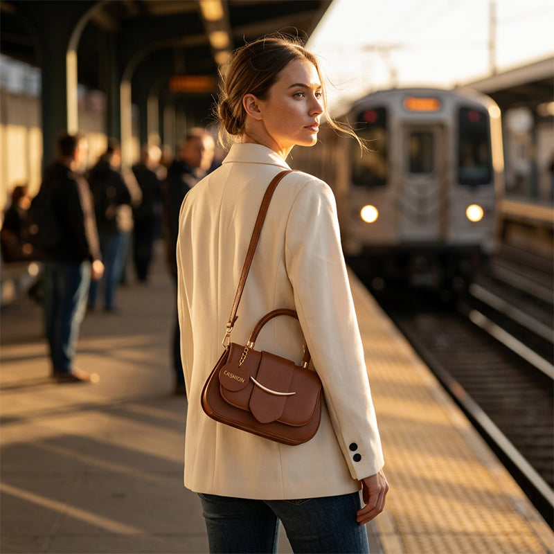 ⏰ 50 % RABATT – Nur für kurze Zeit ✨👜 Elegante Satteltasche für Damen – minimalistisches Design, vielseitig als Schulter- & Umhängetasche, ein stilvolles Accessoire für jeden Look ✨