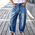 📢Mid-Season Sale: −50% nur für kurze Zeit⏰👖 Damen 7/8 Stretch-Jeans 🌿 Mittelhoher Bund, Gerades Bein & Bequeme Passform